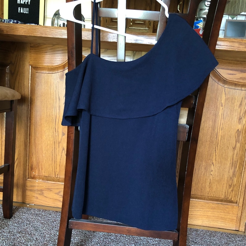 Banana Republic One Shoulder Ruffle Top